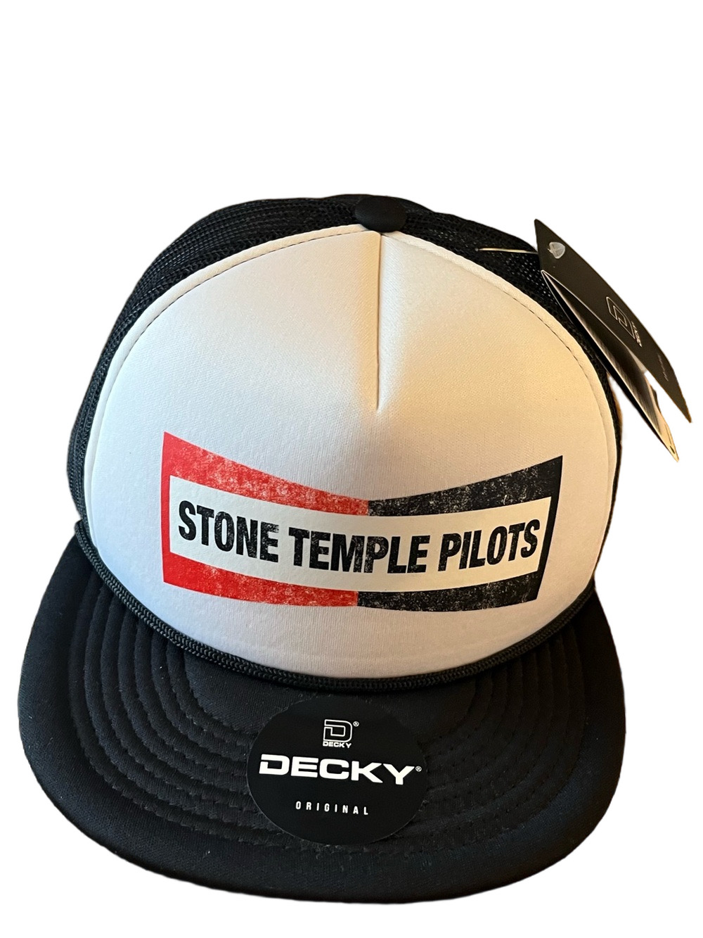 Stone Temple Pilots Cig Logo Trucker Hat Jubilee Tour Merch Black White Decky